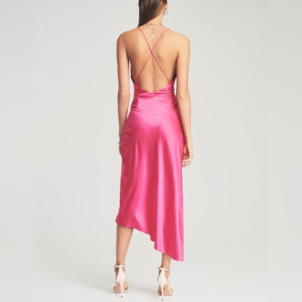 NWT SER.O.YA Emma Silk Dress Fuchsia Purple XS